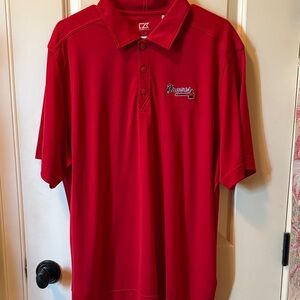 Cutter & Buck Men's Atlanta Braves Red Polo